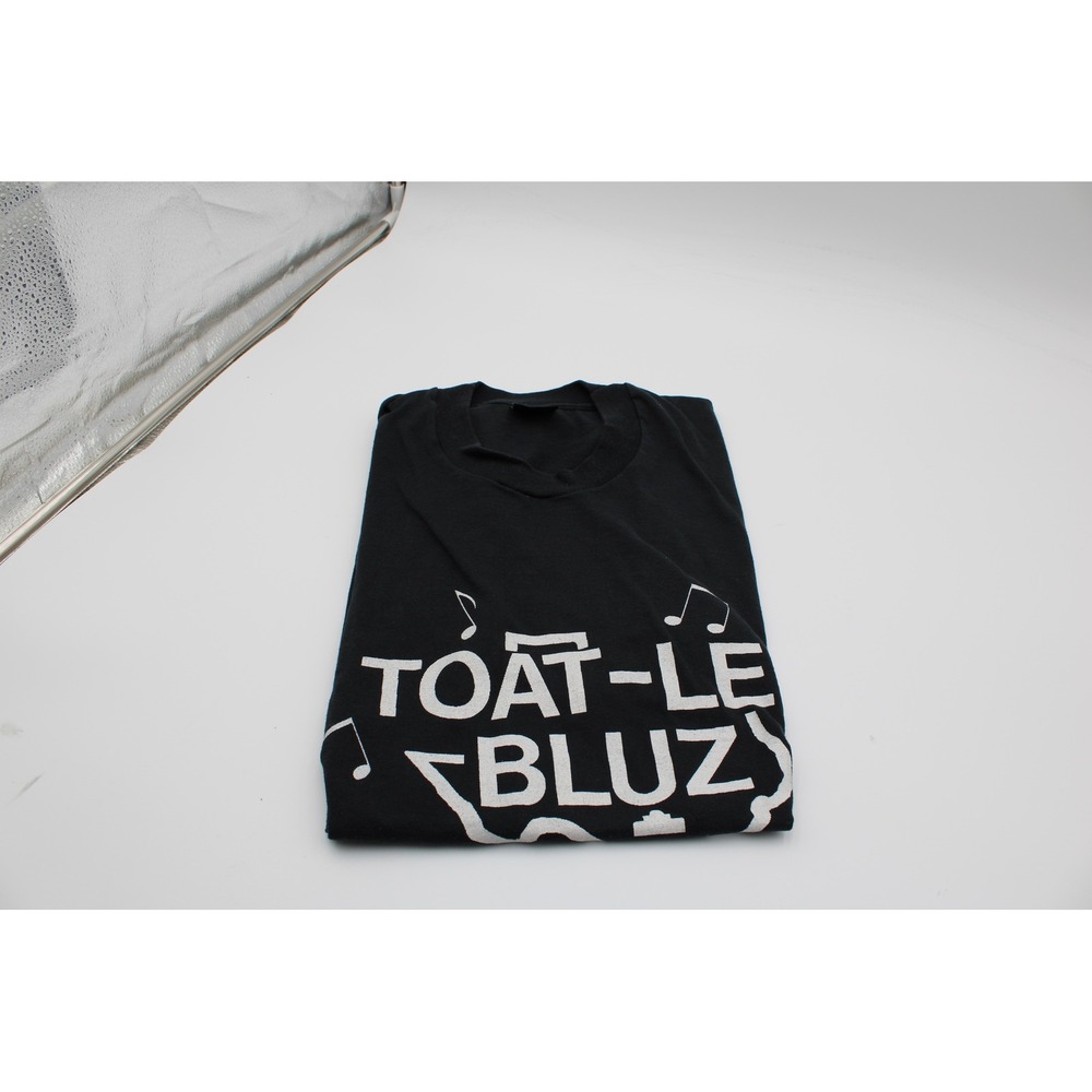 Vintage Screen Stars Best Graphic T Shirt Black Toat Lee Bluz Texas XL USA Made